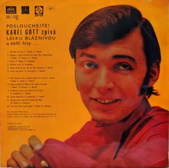 LP Karel Gott: Poslouchejte! Karel Gott Zpívá Lásku Bláznivou A Další Hity 539154