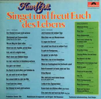 LP Karel Gott: Singet Und Freut Euch Des Lebens