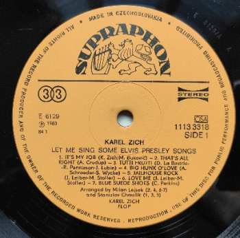 LP Karel Zich: Let Me Sing Some Elvis Presley Songs 377950