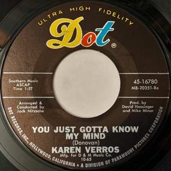 Karen Verros: You Just Gotta Know My Mind	