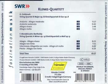 CD Felix Mendelssohn-Bartholdy: String Quartet B Major Op. 8 / String Quartet A Minor Op. 13