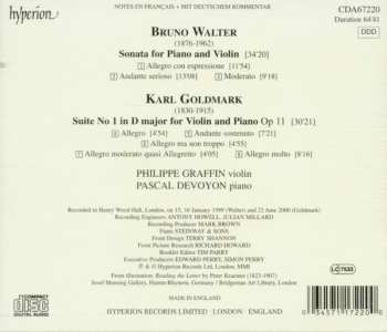 CD Karl Goldmark: Suite For Violin And Piano / Violin Sonata 337345