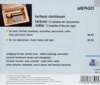 CD Karlheinz Stockhausen: Tierkreis - 12 Melodien Der Sternzeichen / Zodiac - 12 Melodies Of The Star Signs 283398
