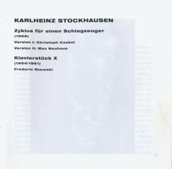 CD Karlheinz Stockhausen: Zyklus Für Einen Schlagzeuger In Zwei Fassungen / Klavierstück X 528400