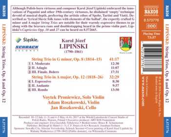 CD Karol Lipiński: String Trios, Op. 8 And Op. 12 343330