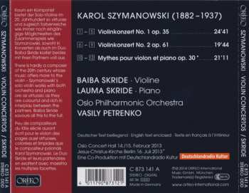 CD Karol Szymanowski: Violin Concerts, Myths  151841