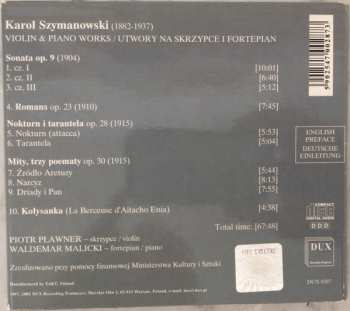 CD Karol Szymanowski: Violin & Piano Works 347909