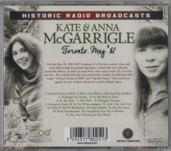 CD Kate & Anna McGarrigle: Toronto, May '82 511276