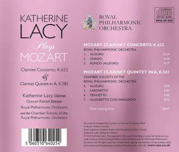 CD Katherine Lacy: Katherine Lacy Plays Mozart, Clarinet Concerto K.622 & Clarinet Quintet in A K.581 228384
