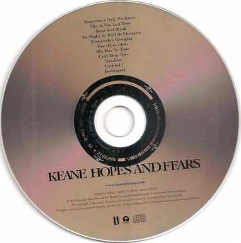 CD Keane: Hopes And Fears 16473