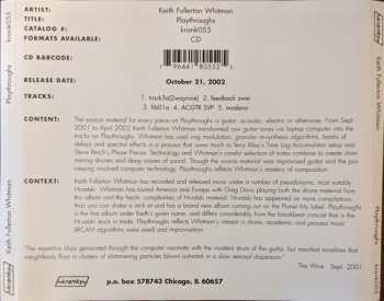 CD Keith Fullerton Whitman: Playthroughs