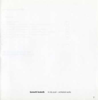 CD Kenneth Hesketh: In Ictu Oculi - Orchestral Works 524309