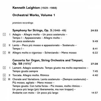 CD Kenneth Leighton: Orchestral Works, Volume 1 318198