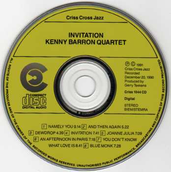 CD Kenny Barron Quartet: Invitation 448648