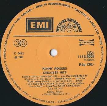 LP Kenny Rogers: Greatest Hits 42382
