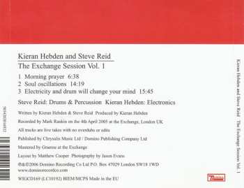 CD Kieran Hebden: The Exchange Session Vol. 1 94629