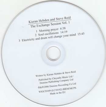 CD Kieran Hebden: The Exchange Session Vol. 1 94629
