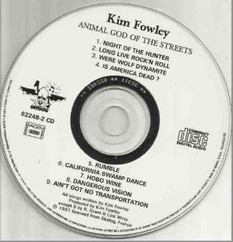 CD Kim Fowley: Animal God Of The Street 230021