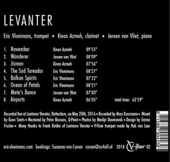 CD Kinan Azmeh: Eric Vloeimans' Levanter 352072