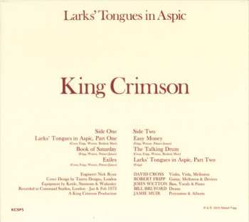 CD/DVD King Crimson: Larks' Tongues In Aspic 19704