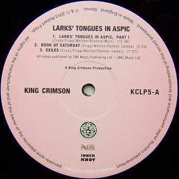 LP King Crimson: Larks' Tongues In Aspic
