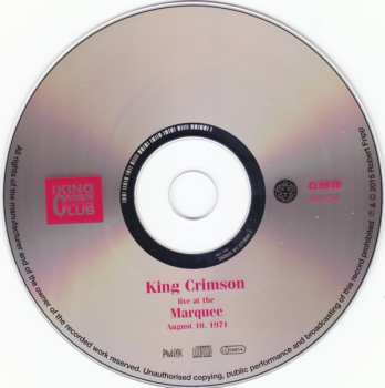 2CD King Crimson: Live At The Marquee (August 10, 1971) 21000