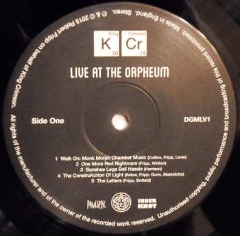 LP King Crimson: Live At The Orpheum LTD 353245
