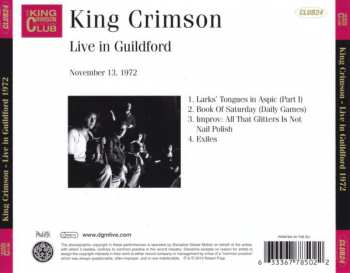 CD King Crimson: Live In Guildford (November 13, 1972) 21334