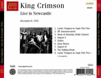 CD King Crimson: Live In Newcastle (December 8, 1972) 94875