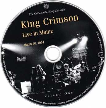2CD King Crimson: The Collectable King Crimson Volume One (Live In Mainz, 1974 / Live In Asbury Park, 1974) 387026