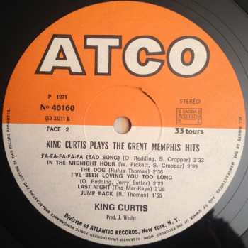 LP King Curtis: Plays The Great Memphis Hits 504726