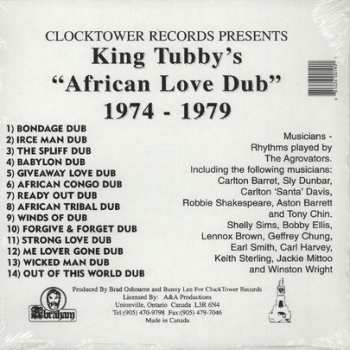 LP King Tubby: King Tubby's "African Love Dub" 1974 - 1979 CLR 82929