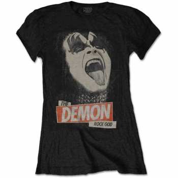 Merch Kiss: Dámské Tričko The Demon Rock  L