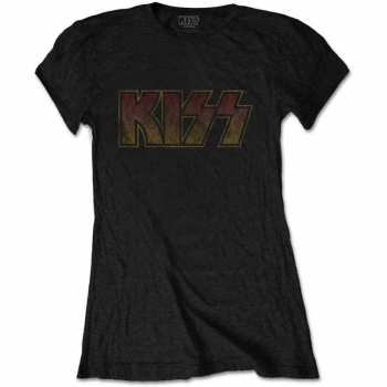 Merch Kiss: Dámské Tričko Vintage Classic Logo Kiss 