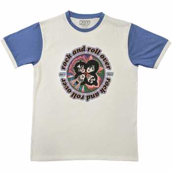 Merch Kiss: Kiss Unisex Ringer T-shirt: Rock And Roll Over (large) L