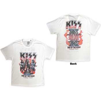 Merch Kiss: Kiss Unisex T-shirt: End Of The Road Band Playing (back Print) (large) L