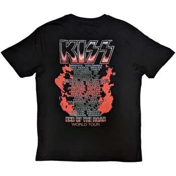 Merch Kiss: Kiss Unisex T-shirt: End Of The Road Tour Red (back Print) (medium) M