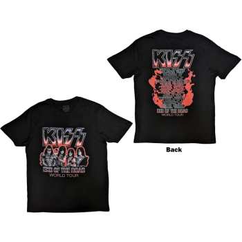 Merch Kiss: Kiss Unisex T-shirt: End Of The Road Tour Red (back Print) (small) S