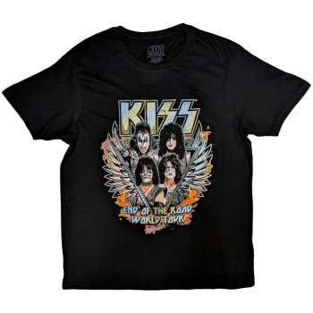 Merch Kiss: Kiss Unisex T-shirt: End Of The Road Wings (back Print) (x-large) XL