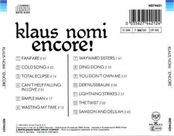 CD Klaus Nomi: Encore! 181495
