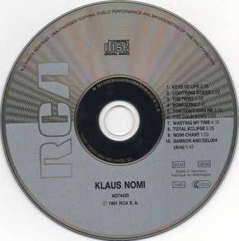 CD Klaus Nomi: Klaus Nomi 353989