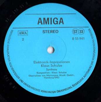 LP Klaus Schulze: Elektronik-Impressionen