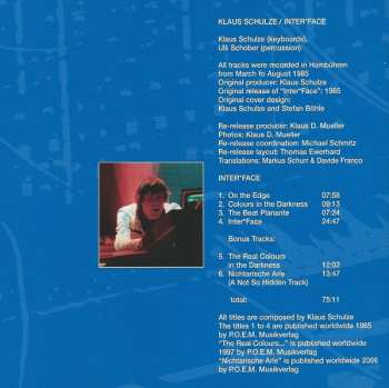 CD Klaus Schulze: Inter*Face 102918