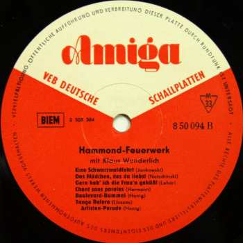 LP Klaus Wunderlich: Hammond Feuerwerk 50123