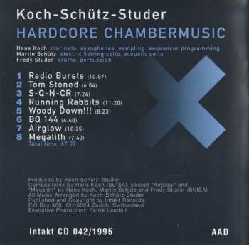 CD Koch-Schütz-Studer: Hardcore Chambermusic 321426