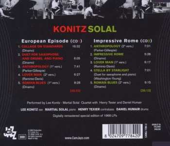 2CD Lee Konitz: European Episode Impressive Rome 522776