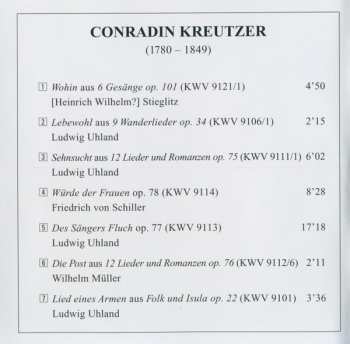 CD Konradin Kreutzer: Ausgewählte Lieder 374164