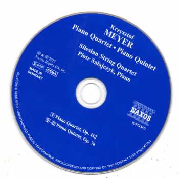 CD Krzysztof Meyer: Piano Quartet • Piano Quintet 248608