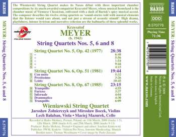 CD Krzysztof Meyer: String Quartets Nos. 5, 6 And 8 327771