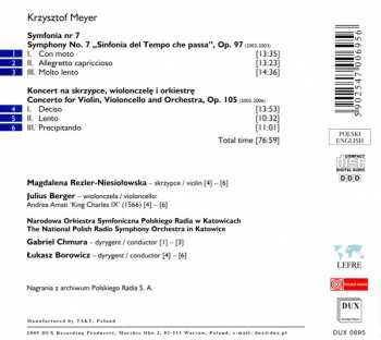 CD Krzysztof Meyer: Symphony No.7, Concerto For Violin, Violoncello & Orchestra 324541